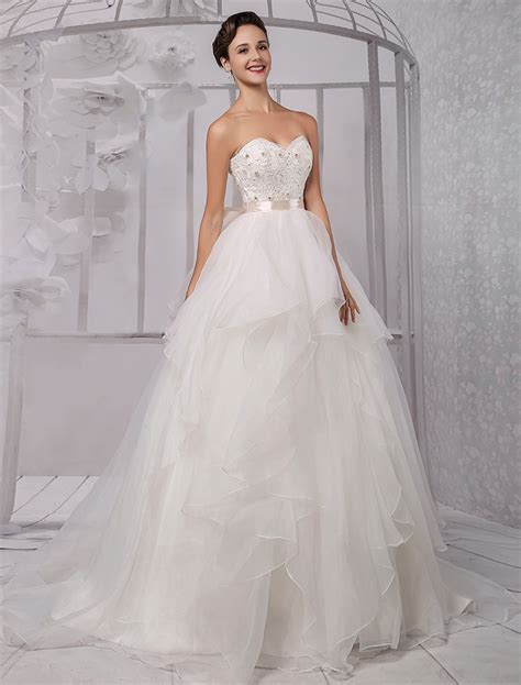 ruffle skirt wedding dresses